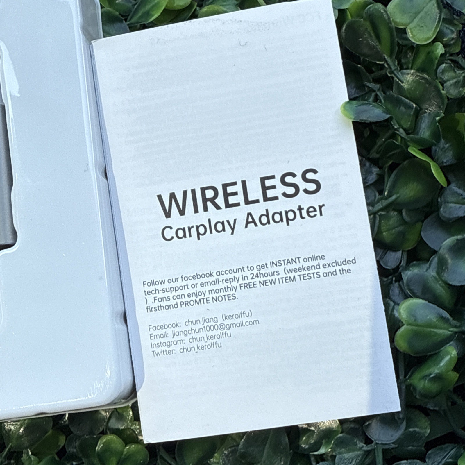 Mini Wireless Carplay Adapter for Apple iPhone,Plug and Play Easy Setup Autom…