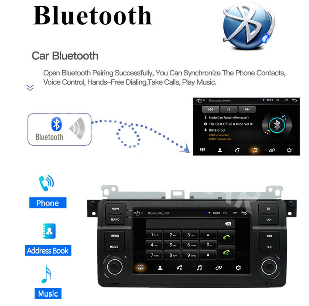 2DIN Car Radio MP5 Player Head Unit BT FM Fit For BMW E46 2-door Coupe 1999-2006