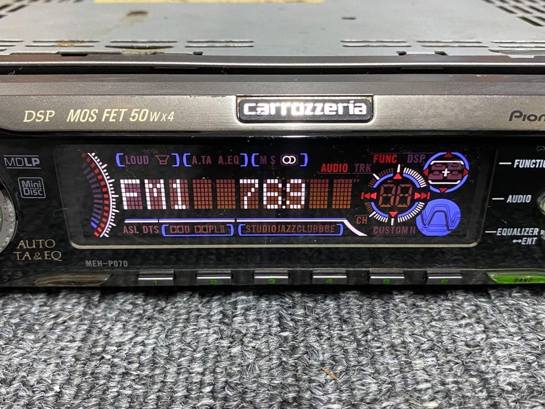 Pioneer Carrozzeria MEH-P070 MD Tuner 1DIN DSP Car audio Equalizer WMA MP3 JDM
