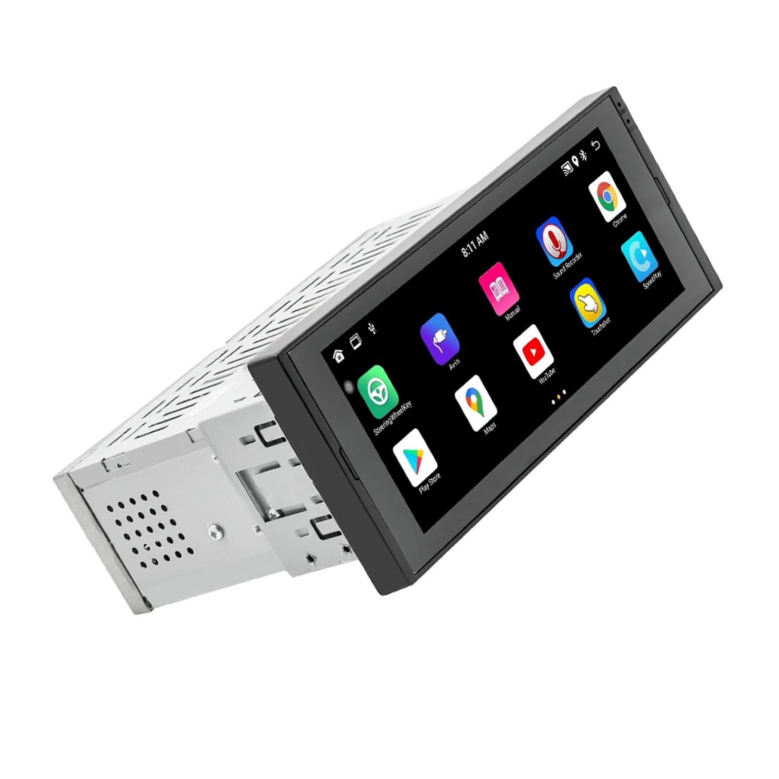 1 Din Car Stereo Radio Android 12 FM Player 2+32G GPS Navi WiFi Bluetooth