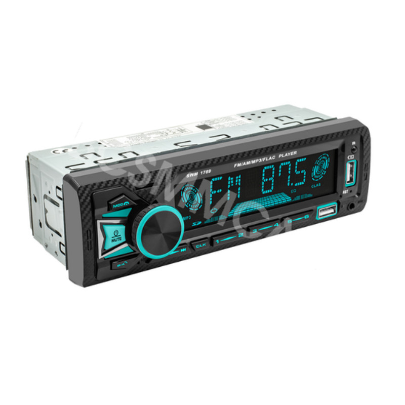 Single DIN Car MP3 Player FM/AM Radio W/7 Color Lights AUX Audio Bluetooth Call