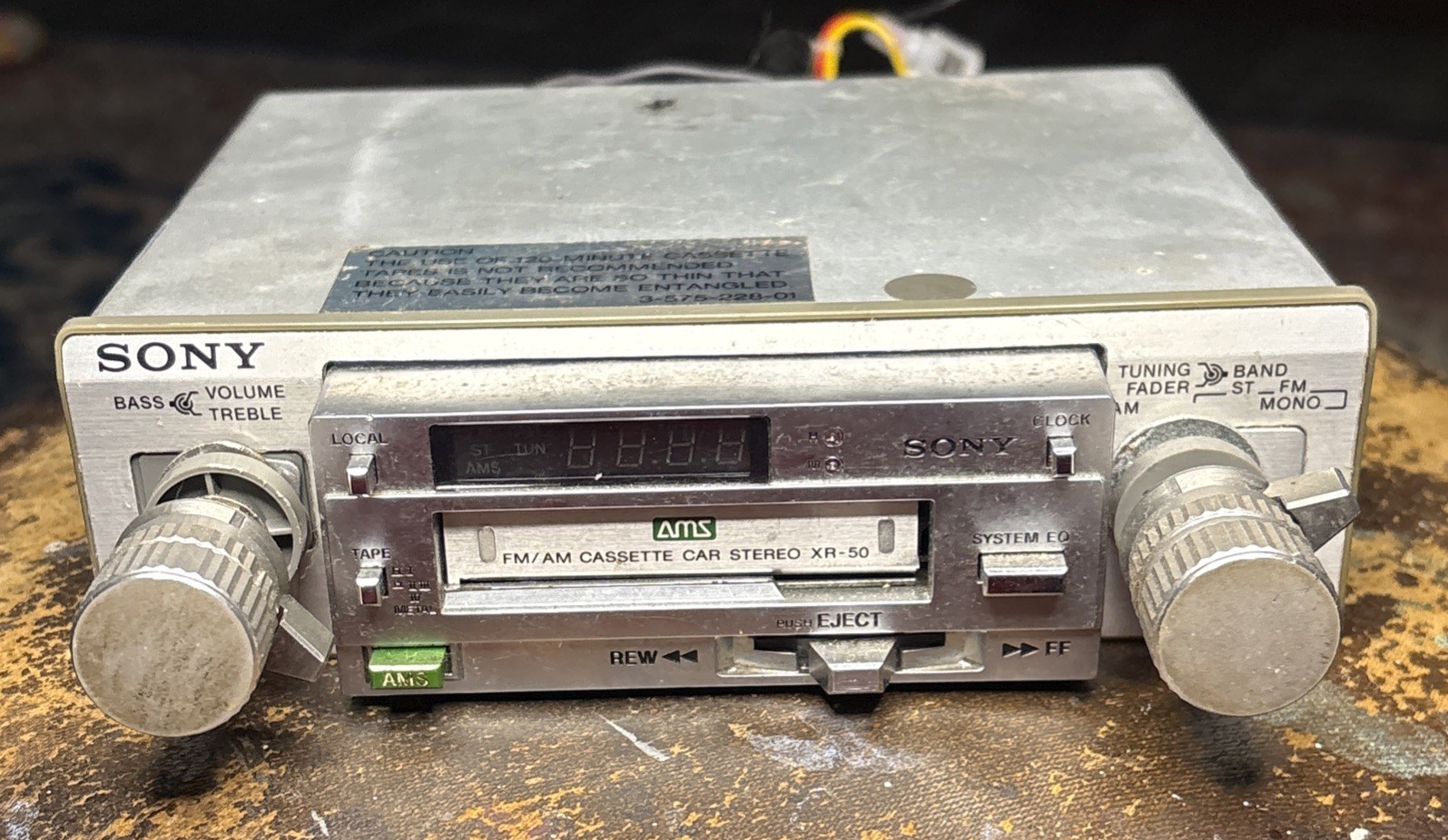 Sony XR-50 Radio FM/AM Cassette Car Stereo (Untested) Old School Two Knob Muscle