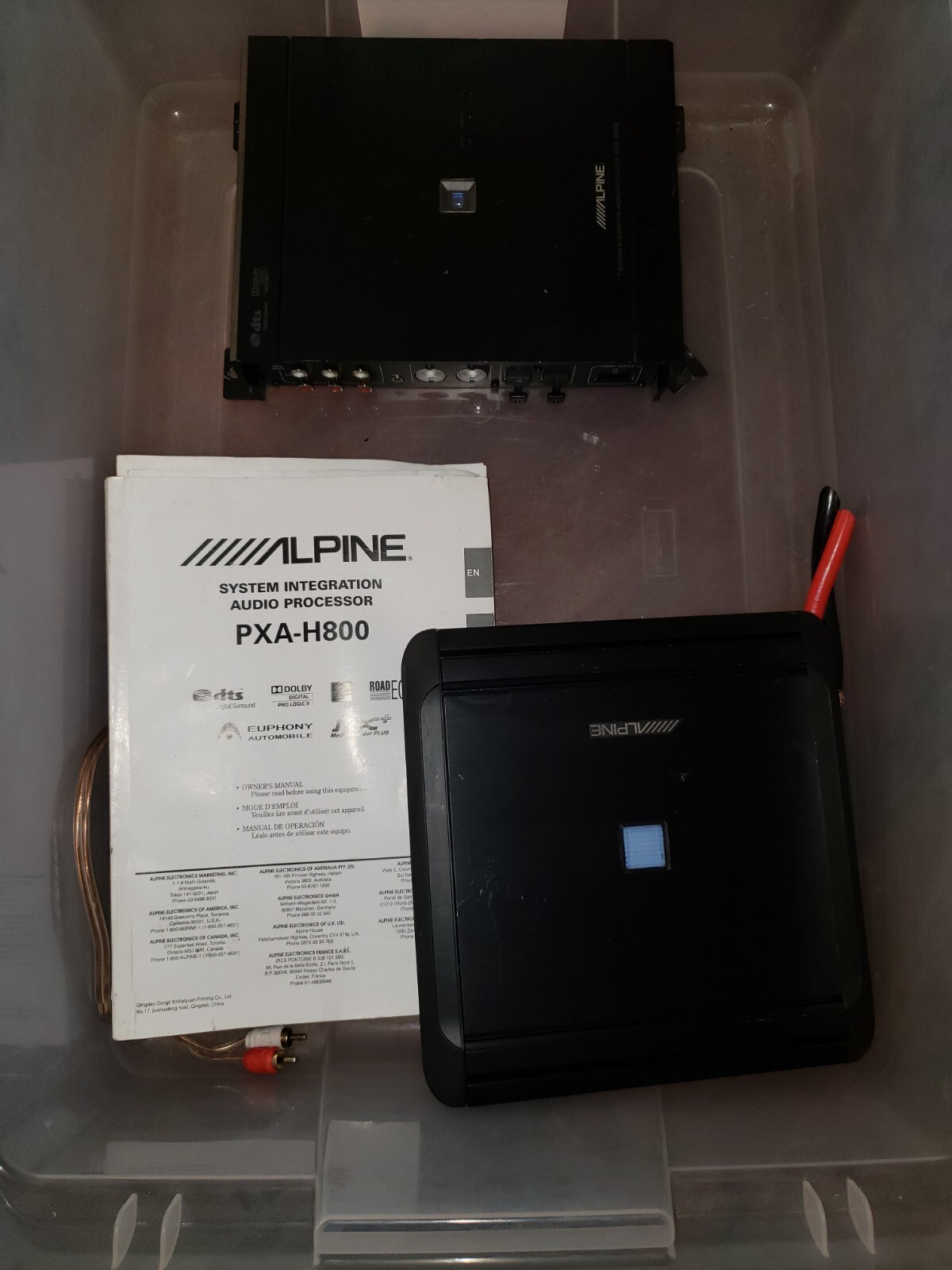 Alpine two way speakers with audio processor