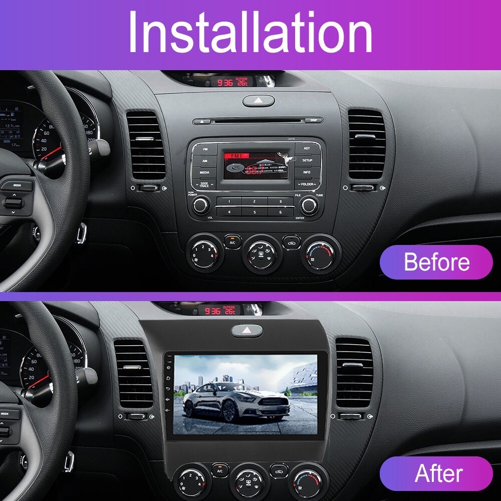 For 2014-2018 Kia Forte Carplay Radio Wireless Carplay GPS Navi FM RDS Stereo