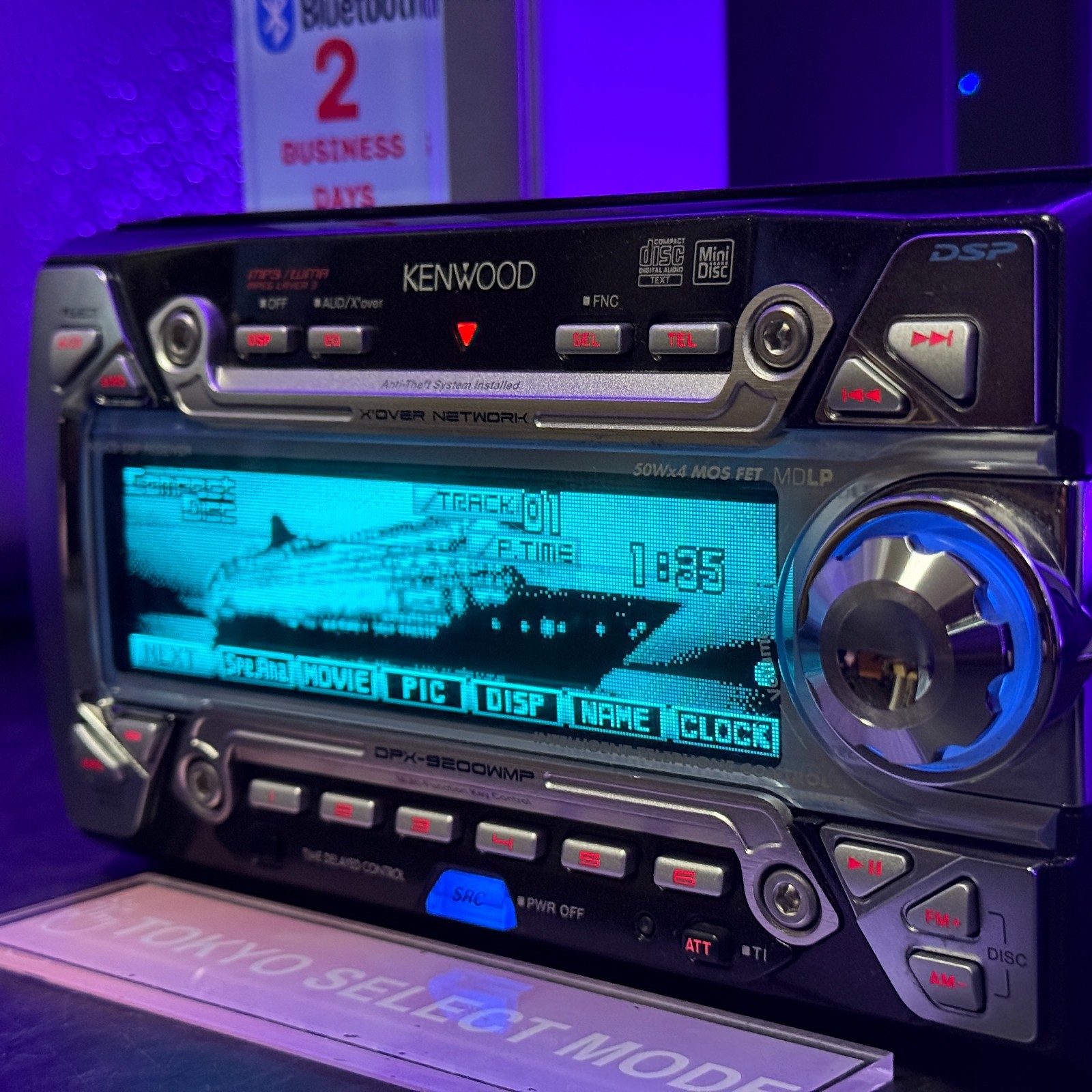 Kenwood DPX-9200WMP 2DIN Car Audio CD MD Player Added Bluetooth JDM DSP In Stock
