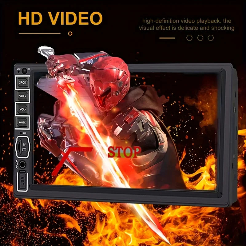 7″ HD Touch Screen Double Din Car Video MP5 Player AUX/USB/SD Display,Car Radio