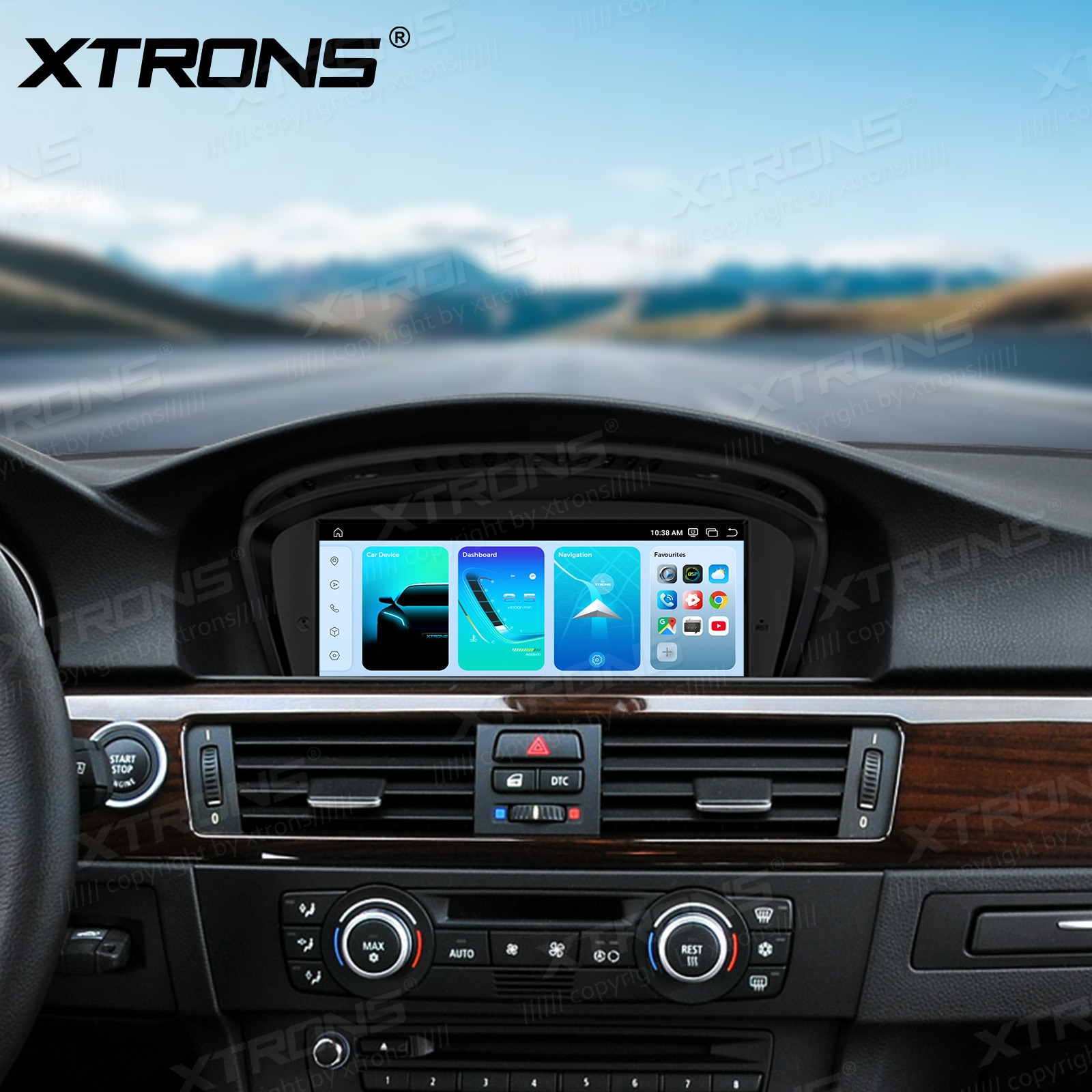 10.1″QLED Single 1-DIN Android 13 64G Car Stereo GPS Radio Sat Navi 4G LTE WiFi