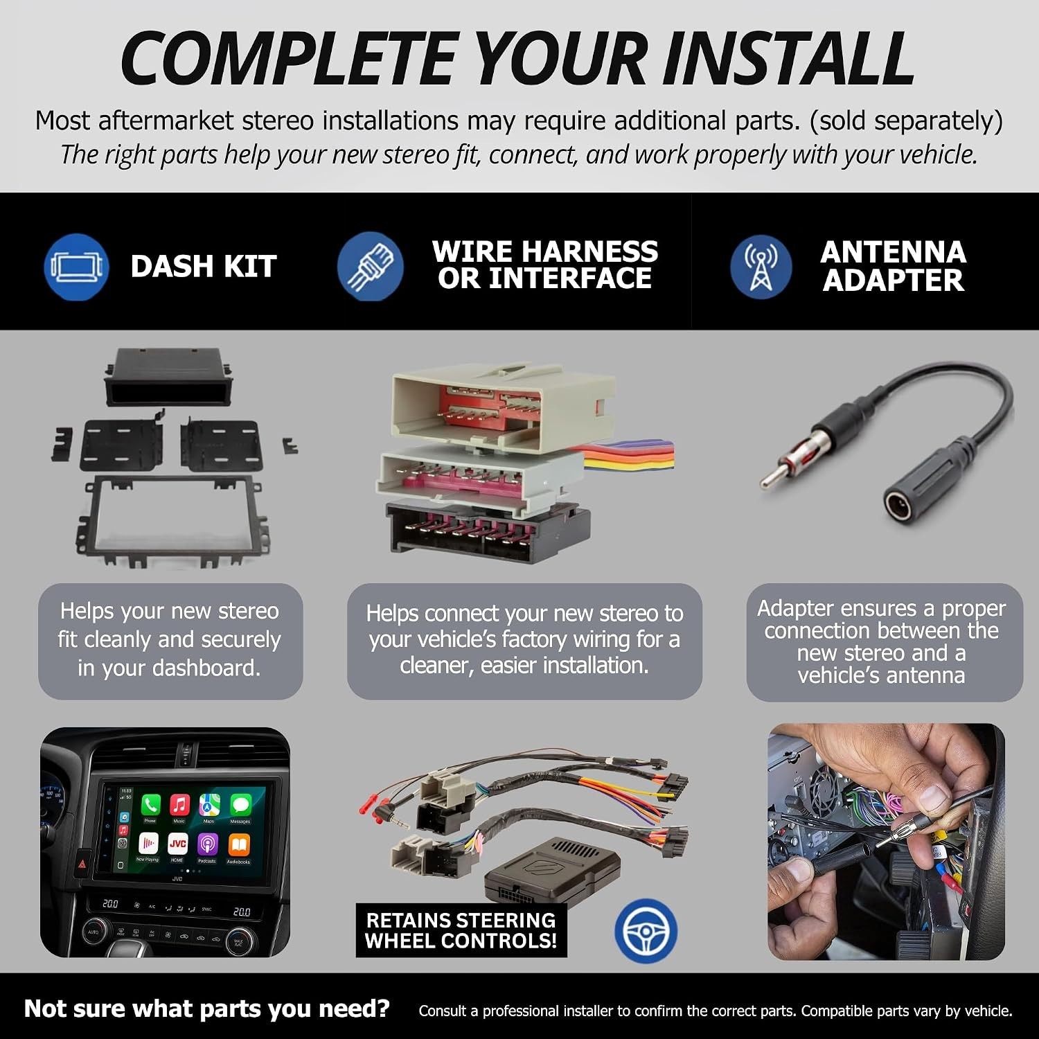 CarPlay & Android Auto Compatible 6.8-Inch Car Stereo with Bluetooth Connection