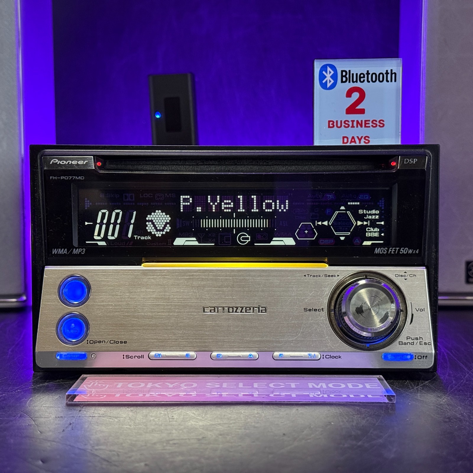 Pioneer Carrozzeria FH-P077MD 2DIN Car Audio CD MD Player Added BT JDM In Stock