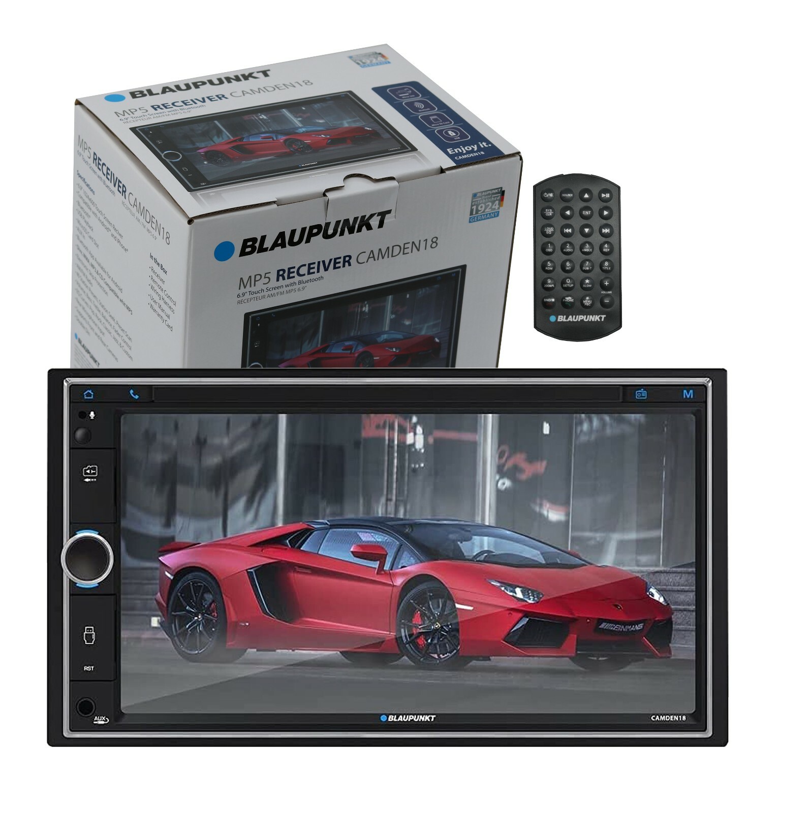 Blaupunkt CAMDEN18 6.9″ Touchscreen Car In-Dash MP5 Receiver with Bluetooth