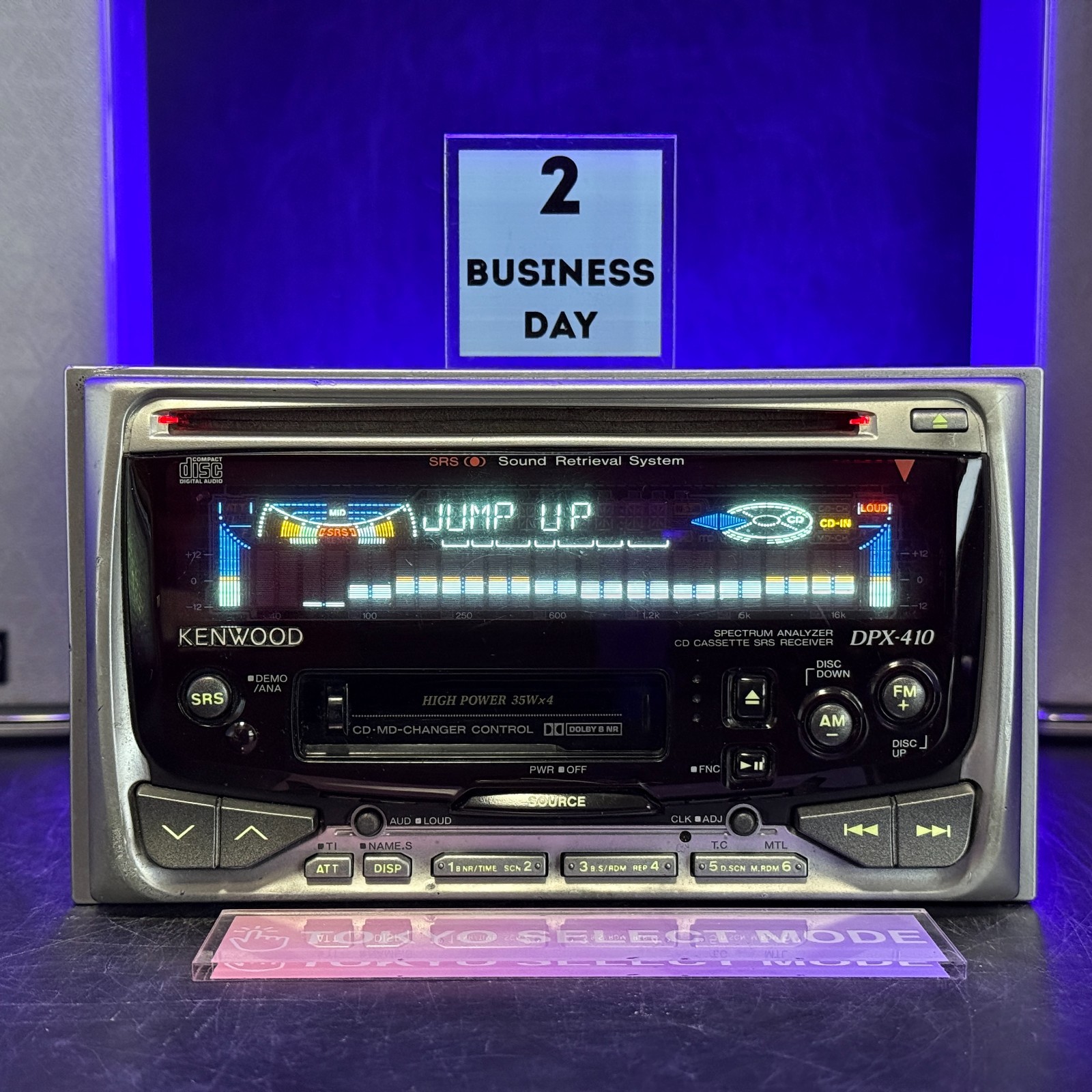KENWOOD DPX-410 Car Audio CD Cassette Player 2DIN 1998 JDM SRS Tested In Stock