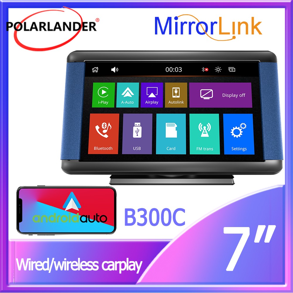 7” LCD Car MP5 Player With Remote Control Android Auto Carplay BT FM Radio