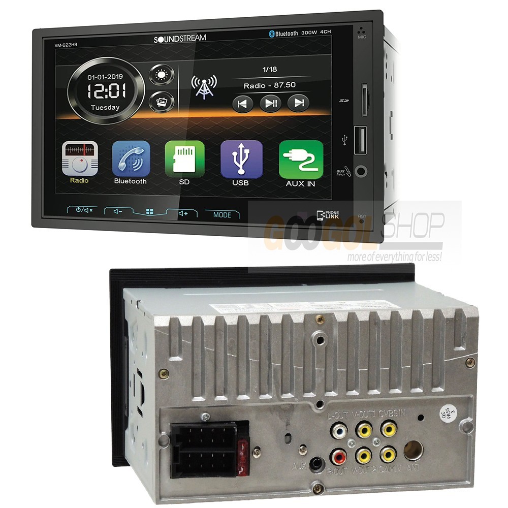 6.2″ Touchscreen Bluetooth AM/FM Car Stereo + 6×9″ 500W & 6.5″ 300W Speakers set