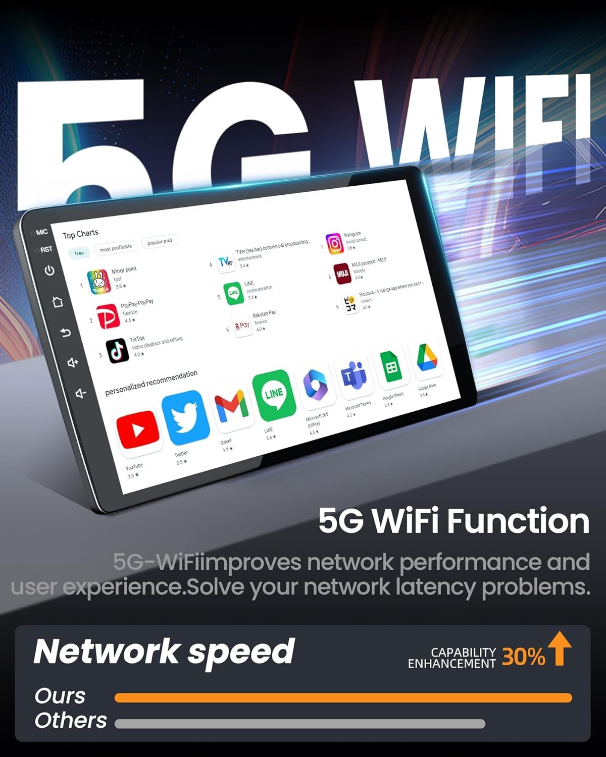 4Core 64G Andriod 13 Car Radio Stereo 10.1″ for Dodge Ram 1500 2500 3500 09-2012