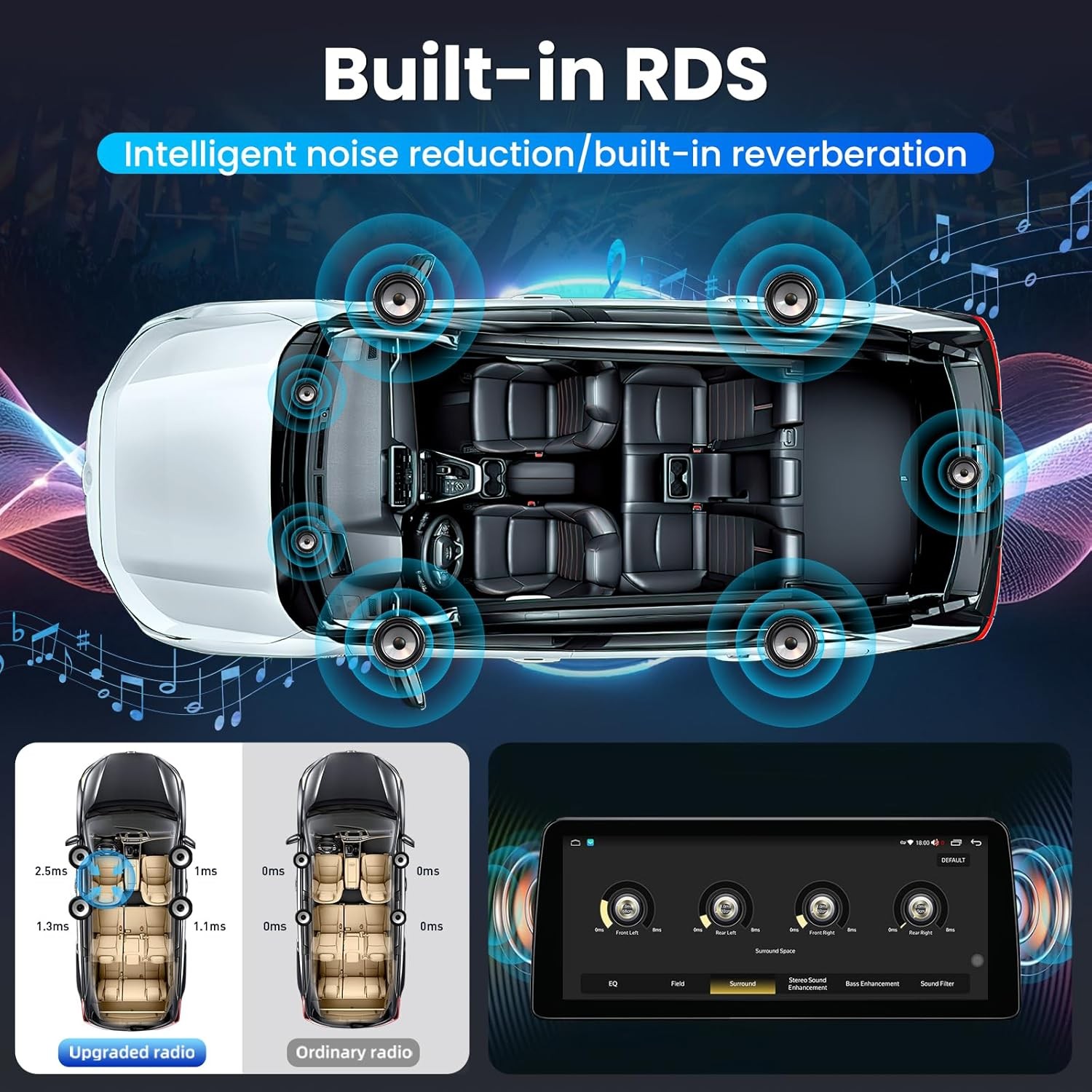 12.3” For 2019-2022 Toyota RAV4 8Core 4+64G Carplay Stereo Radio GPS Android 13
