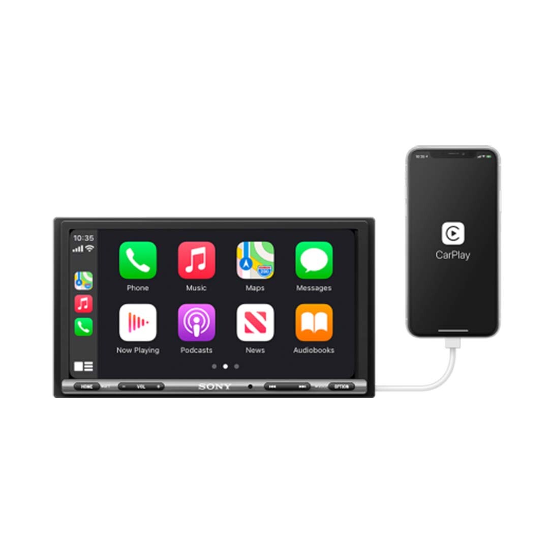 Sony XAV-AX3200, 6.95″ 2DIN Receiver – CarPlay & Android Auto w/ SWC
