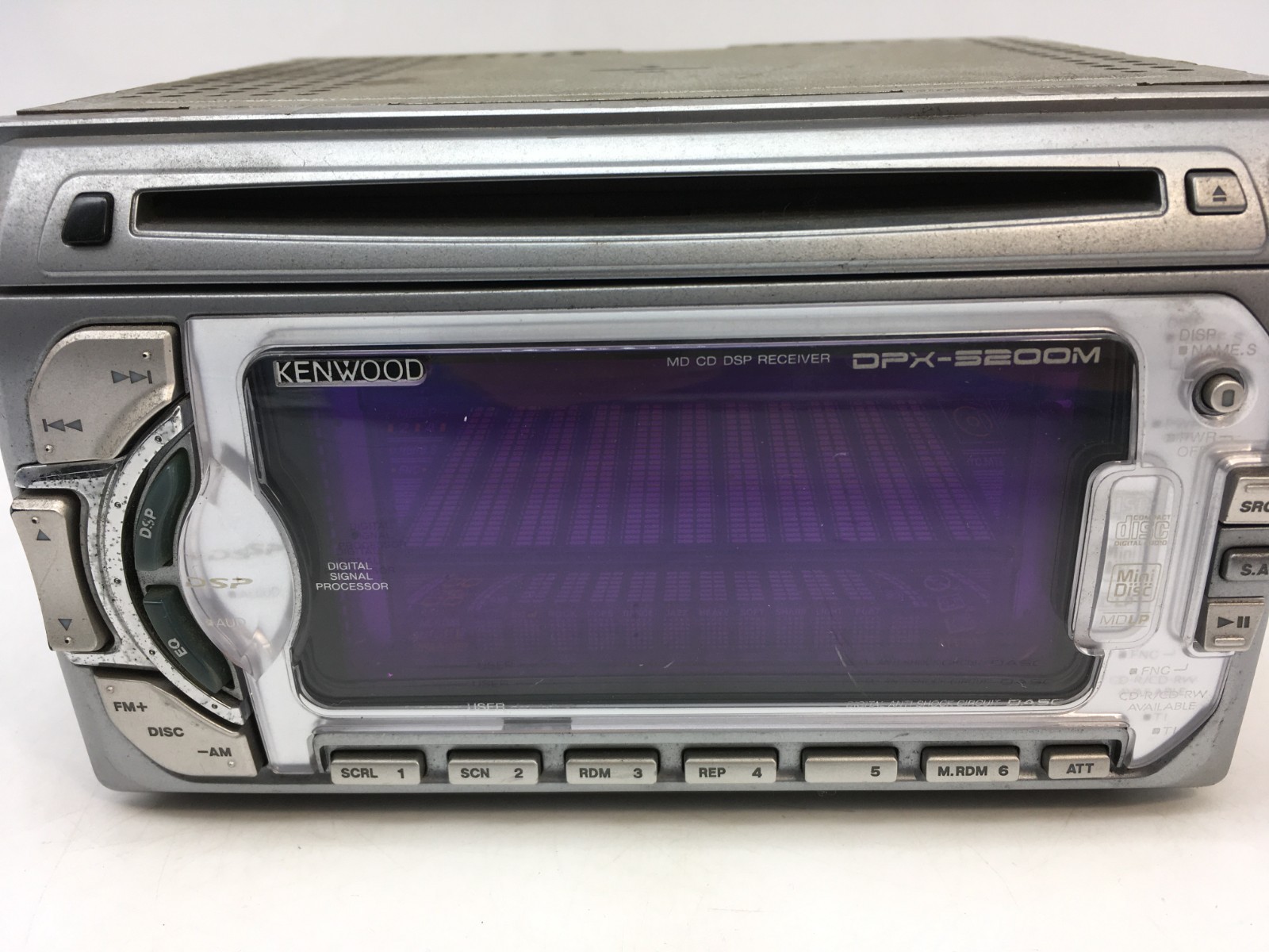 KENWOOD DPX-5200M 2DIN Car Audio CD MD AM FM Player Tested Working Vintage