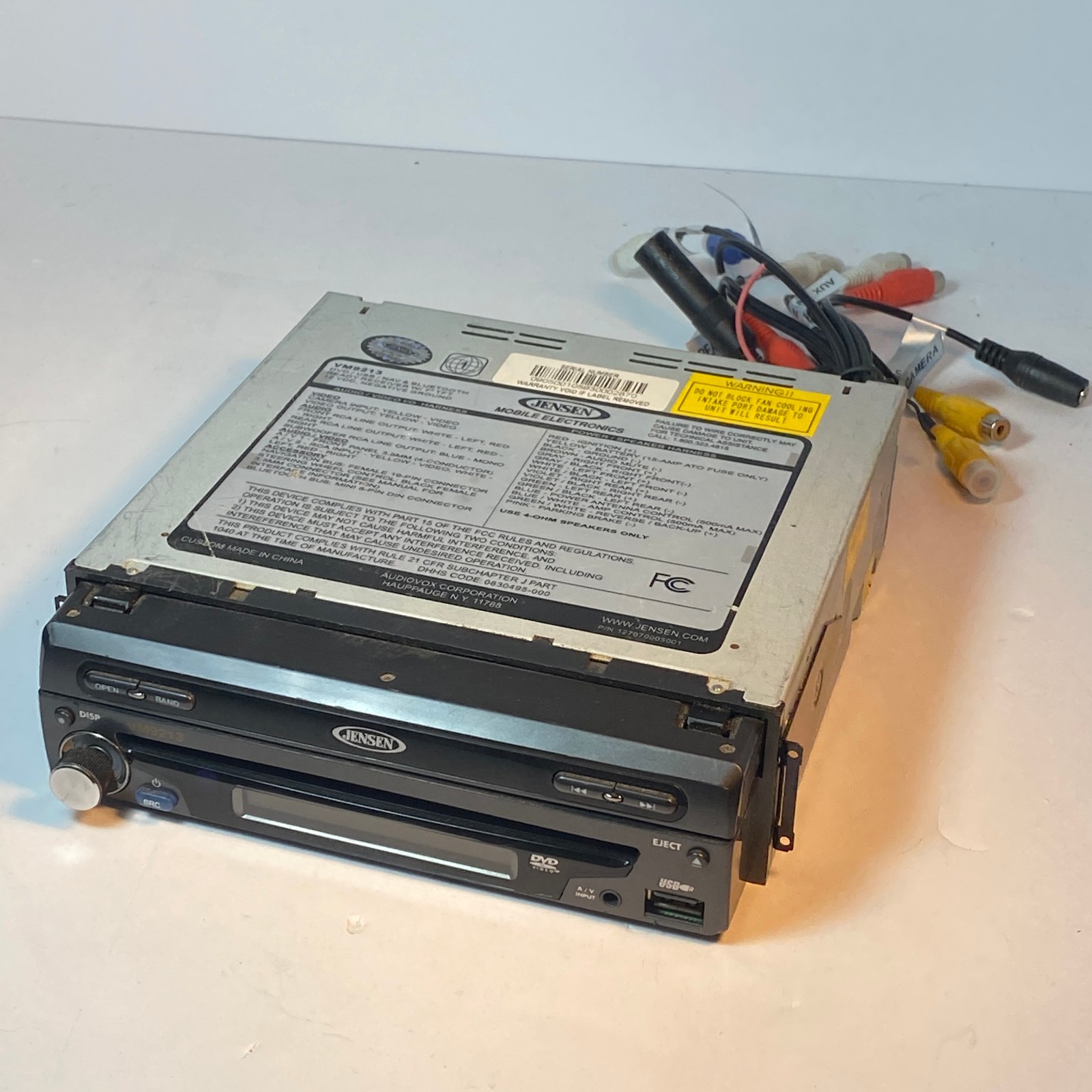 Jensen Car Auto In Dash AM/FM/CD/ DVD Stereo VM9213 UNTESTED