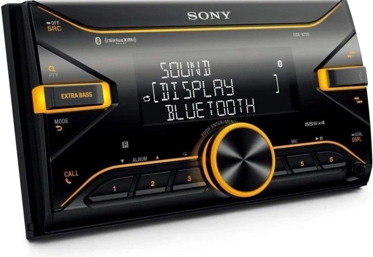 Sony DSX-B700W Bluetooth Car Stereo Double DIN USB Receiver Open Box Install Kit