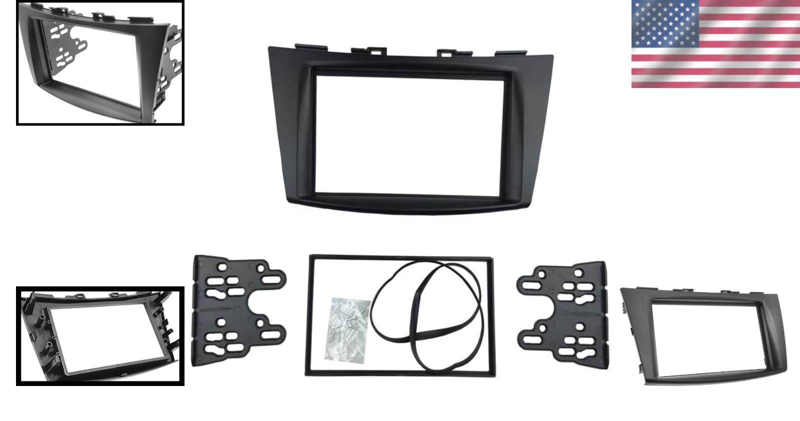 Easy Install 2 Din Fascia Trim for Suzuki Swift 2011-2016 | ABS Plastic Quality