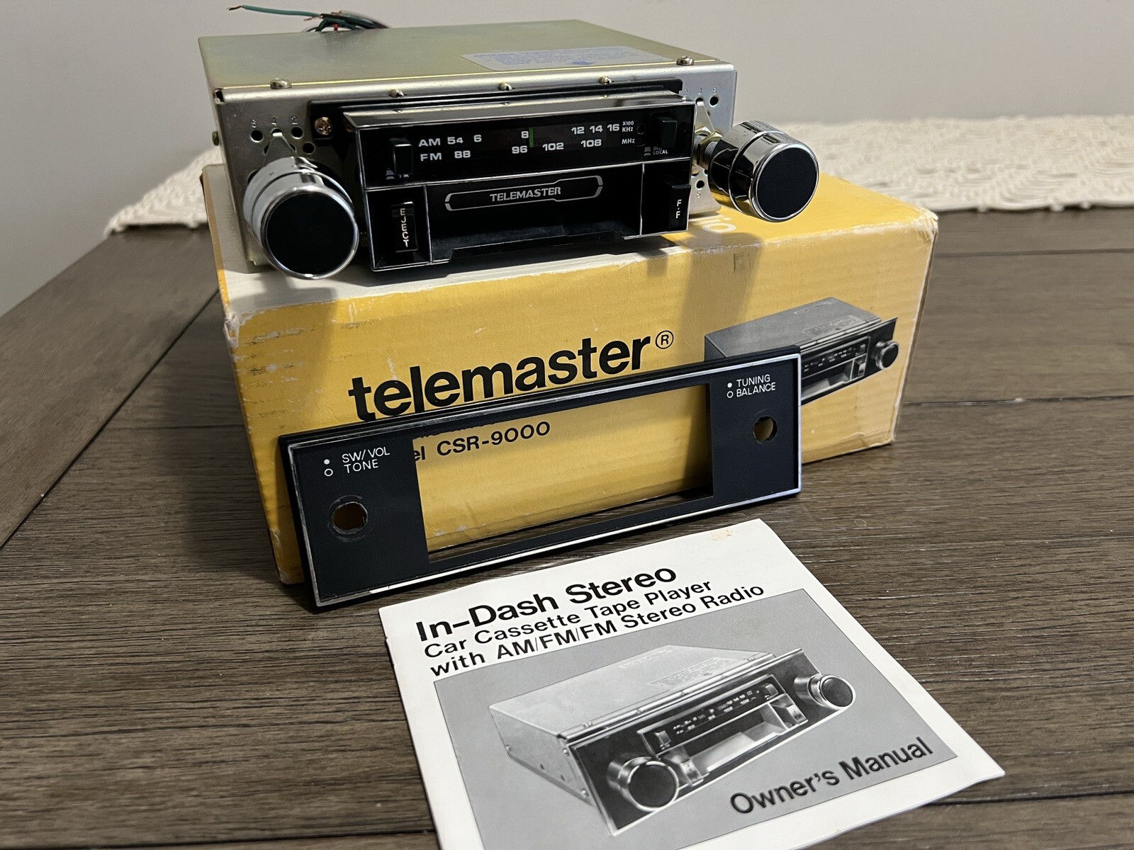 Telemaster CSR-9000 1970s Retro Vintage Car Casette Player AM/FM/MPX Radio