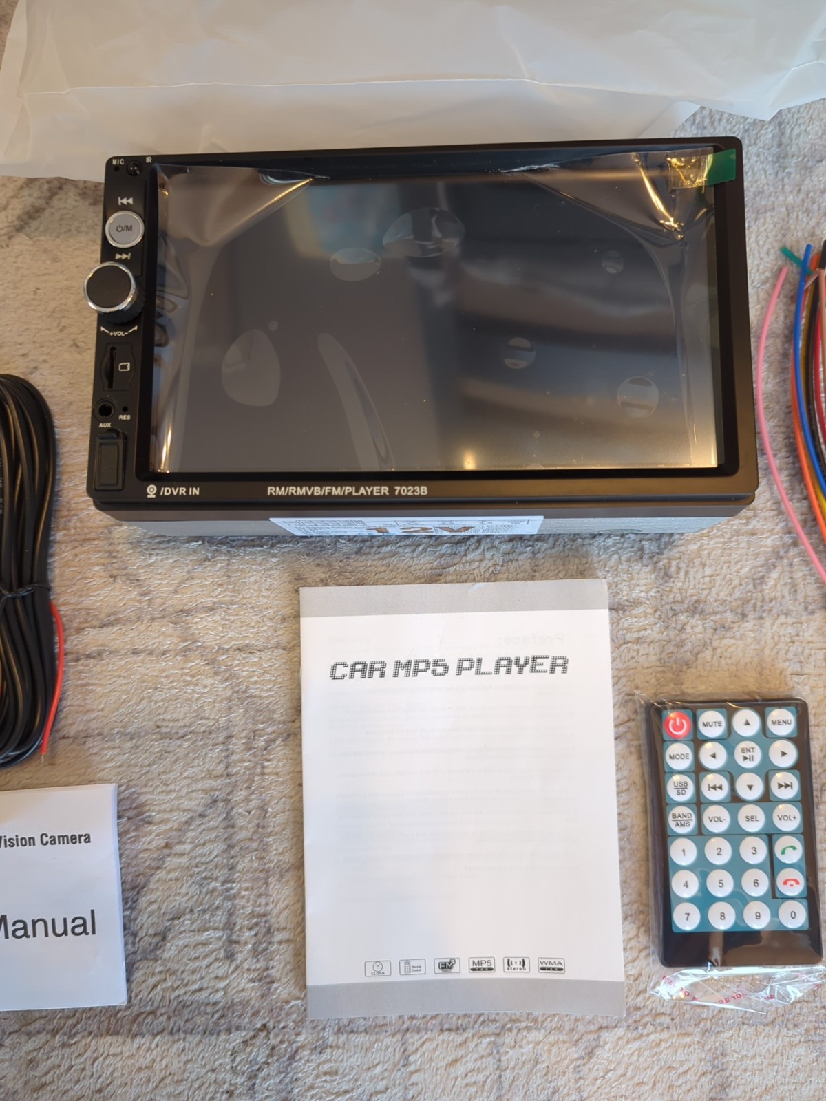 1080P Full HD 7″ 7023B Car Stereo with Bluetooth & Backup Camera – Easy Install
