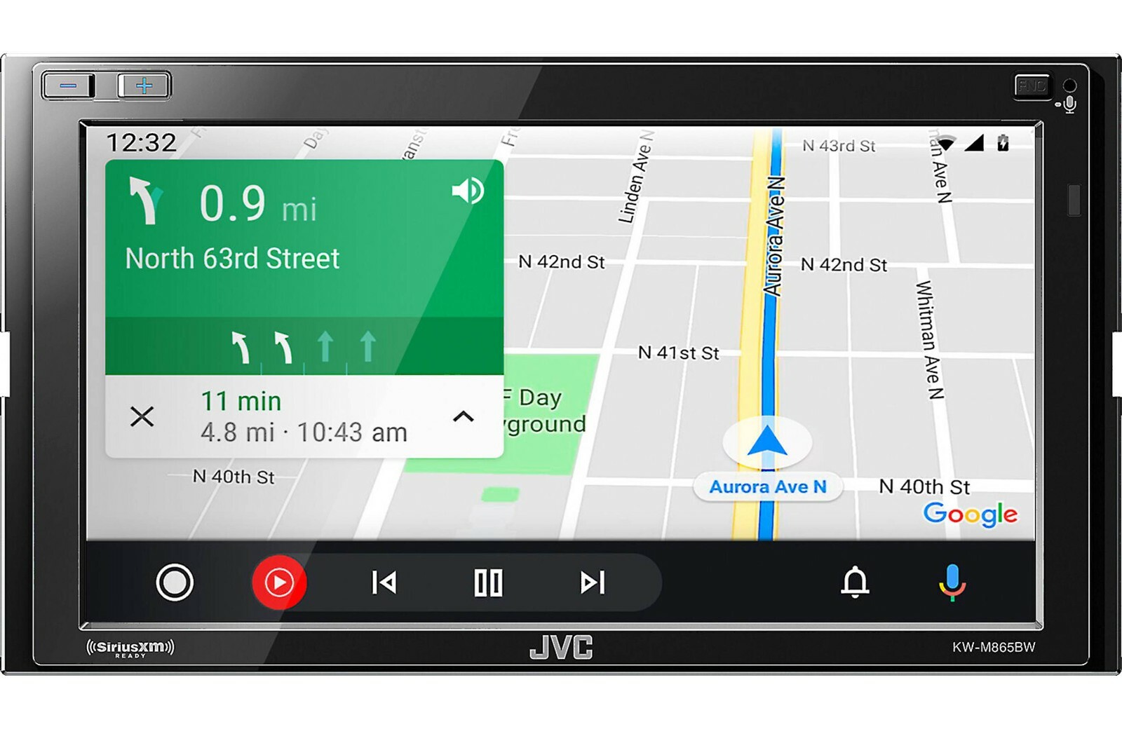 JVC KW-M865BW Wireless Android Auto Apple CarPlay Multimedia Bluetooth Wi-Fi USB