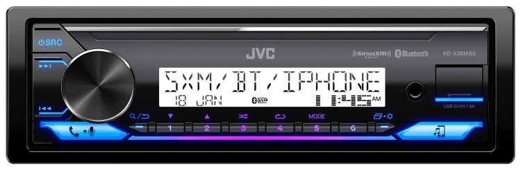JVC KD-X38MBS Marine Digital Media Receiver W/BT USB EQ XM Ready