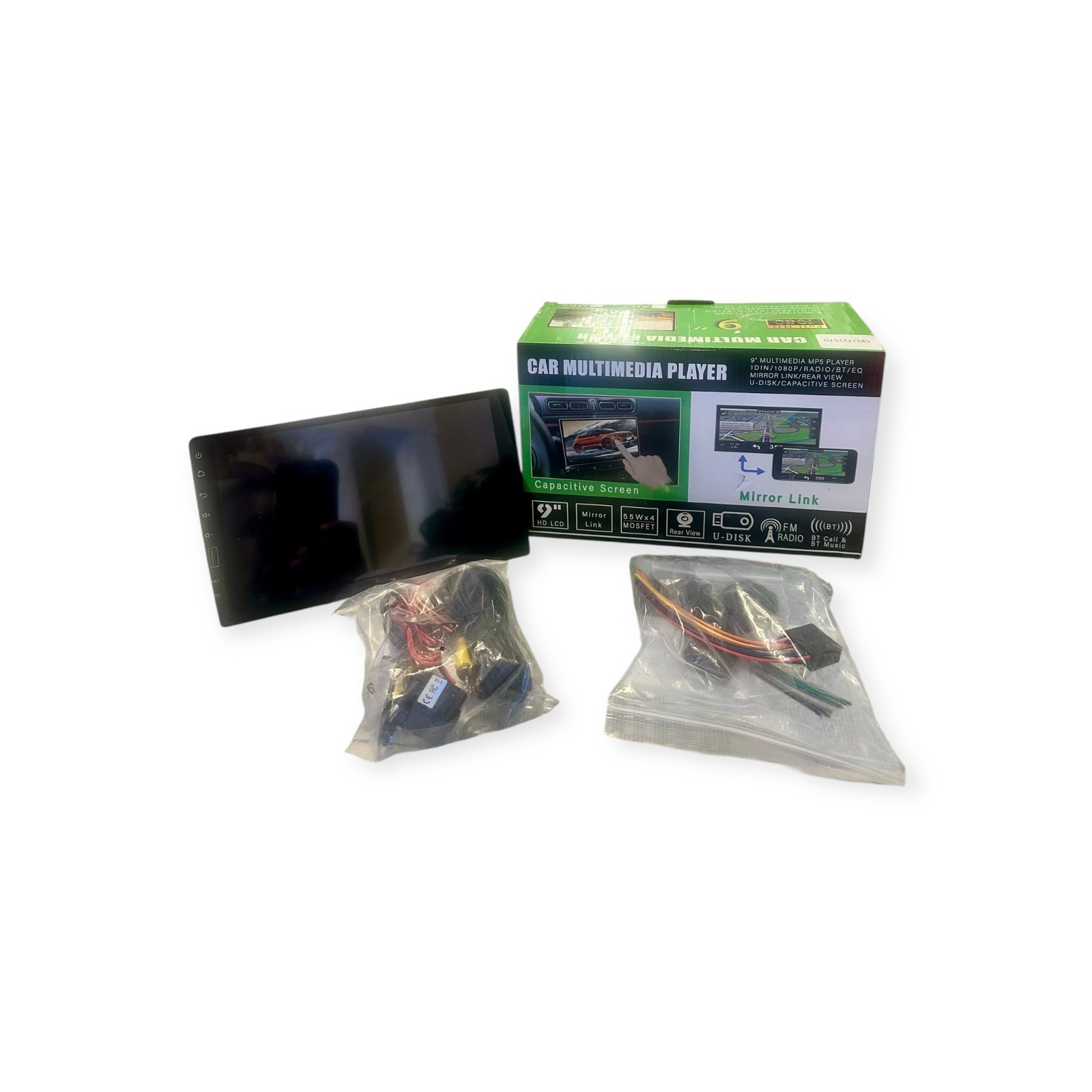 9 In. HD LCD Car Multimedia Player And Backup Camera 1 DIN Screen
