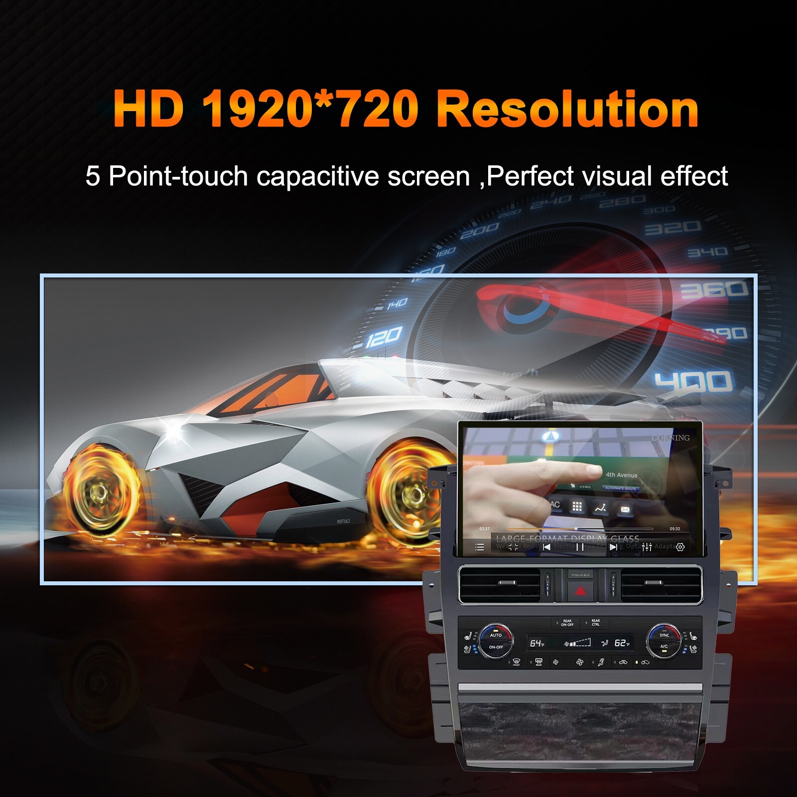 13.3″ Car Radio For Nissan Patrol Y62 Armada 2010-2023 Stereo Upgrade Carplay