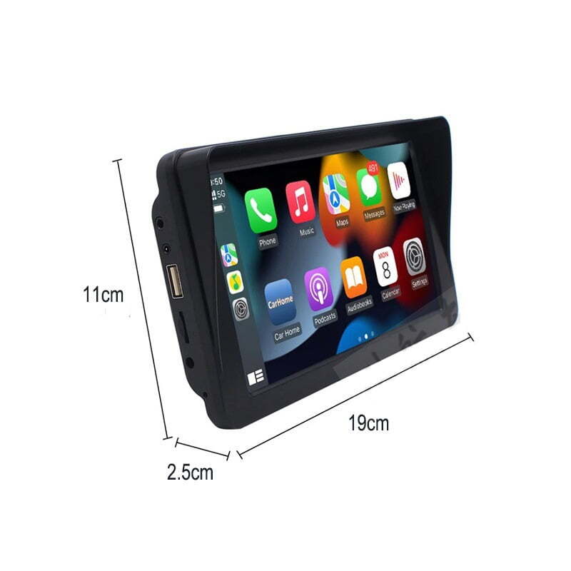 7″ Touchscreen Apple Carplay Android Auto Portable Car Radio Receiver Mp5 Player