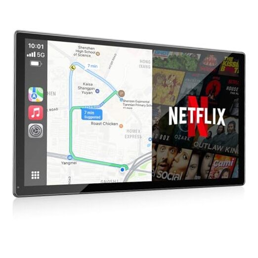 9” Carplay Screen with Netflix YouTube and 1080P Backup Camera Upgraded