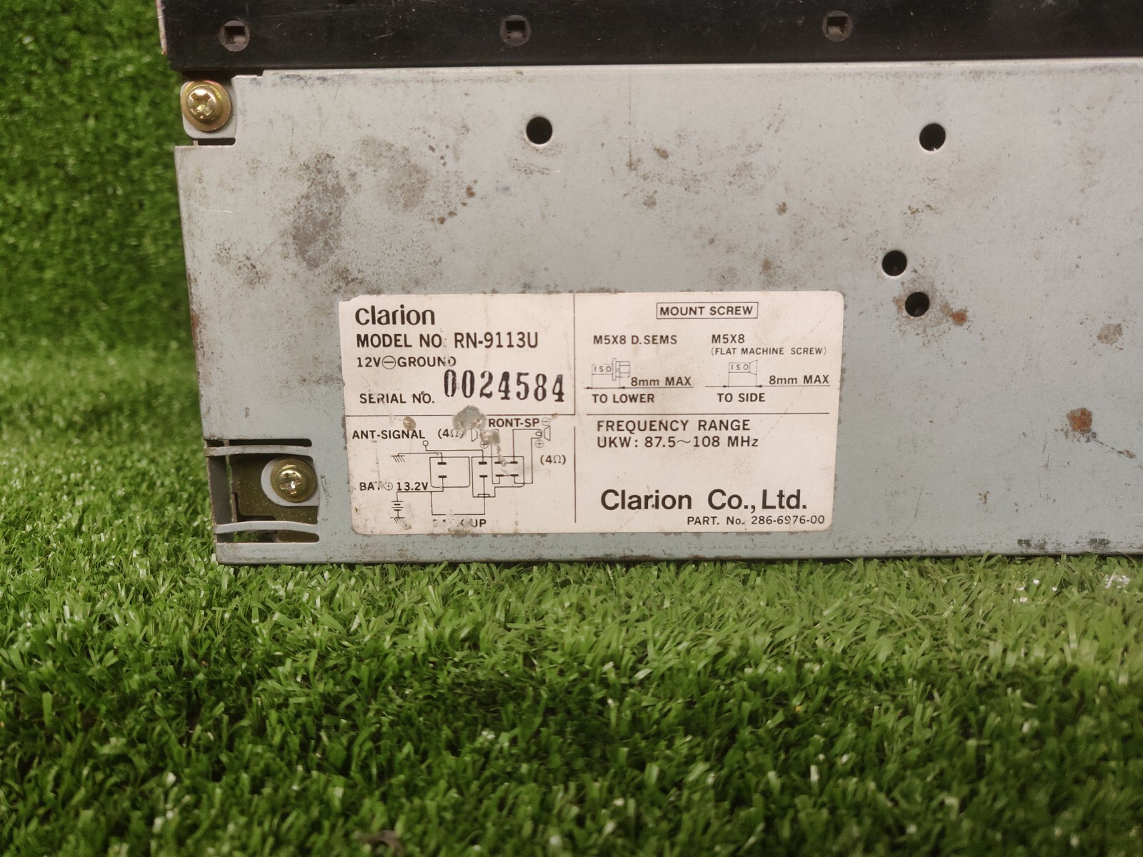 Nissan Clarion Rn-9113u Rn9113u 286-6976-00 286697600 Original Car Radio
