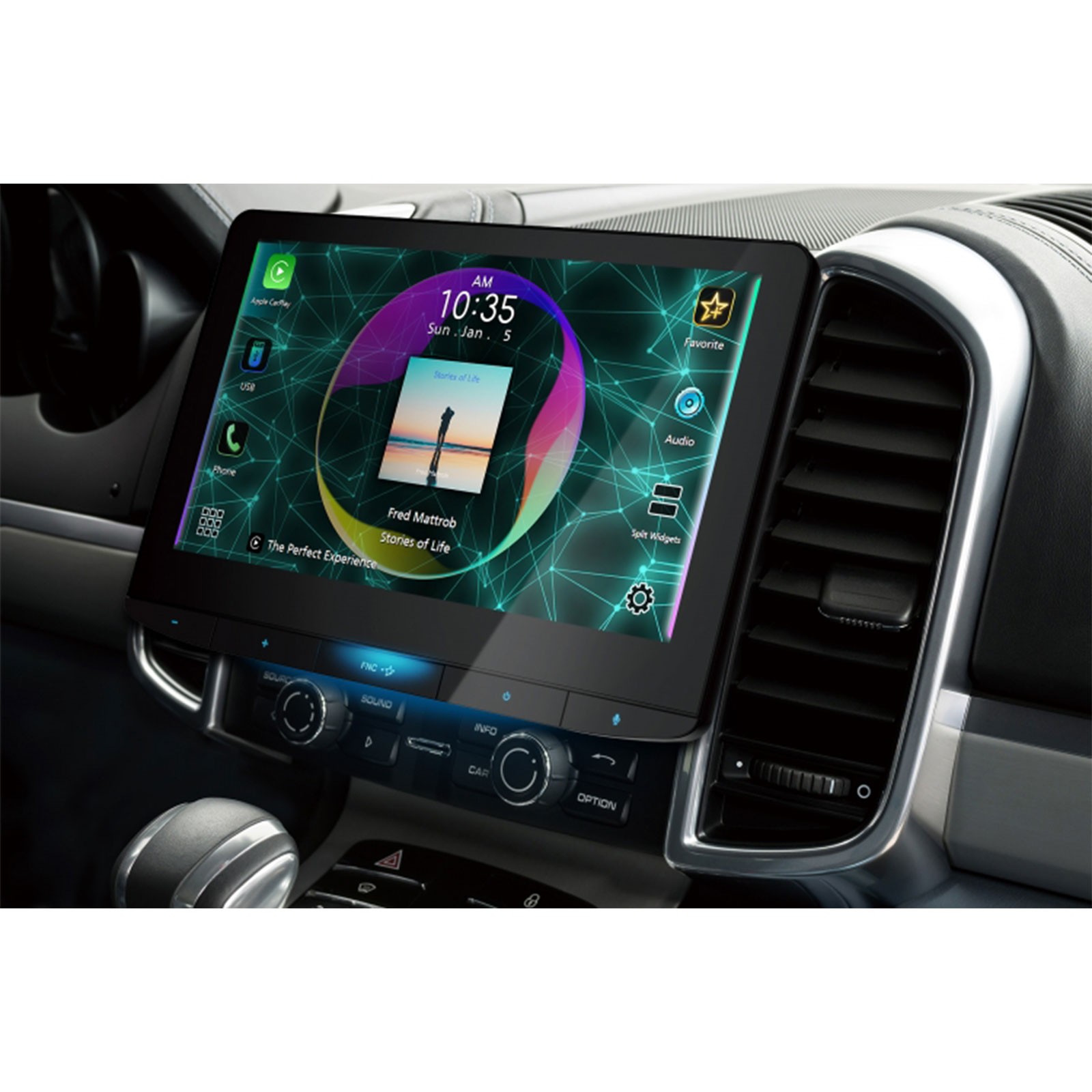 JVC KW-Z1000W HD Radio AM/FM Stereo USB Bluetooth Digital Media 10.1″ Receiver