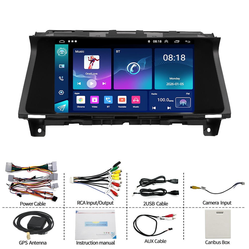 Touch Screen Car MP5 Player Navi 4+32G WIFI SWC Fit For Honda Accord 2008-2012