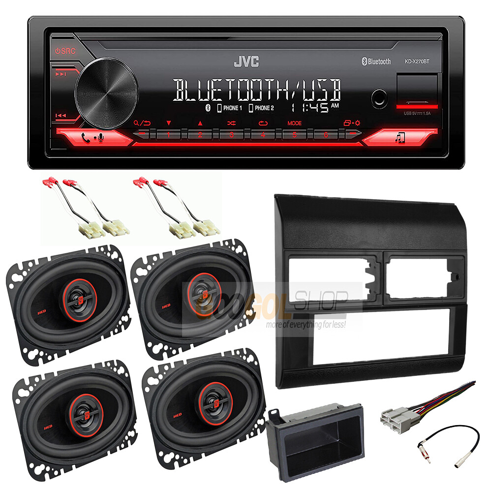 JVC Stereo + Install kit Radio 4″x6″ Speakers For 1988-1994 GM C/K 1500, 2500 BL