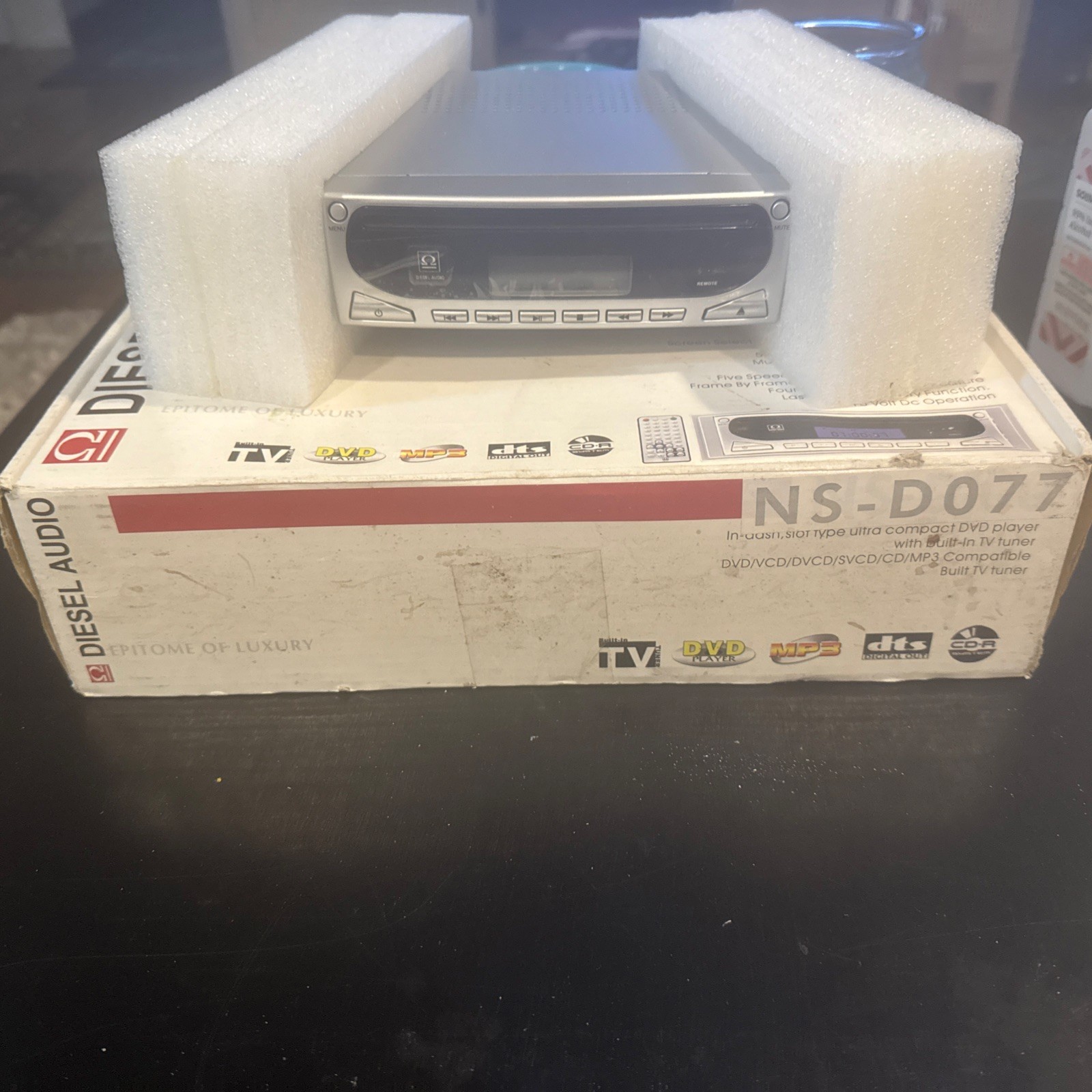Diesel Audio NS-D077 In-Dash DVD/CD/MP3 Player w/Front Panel AV Input and Tuner