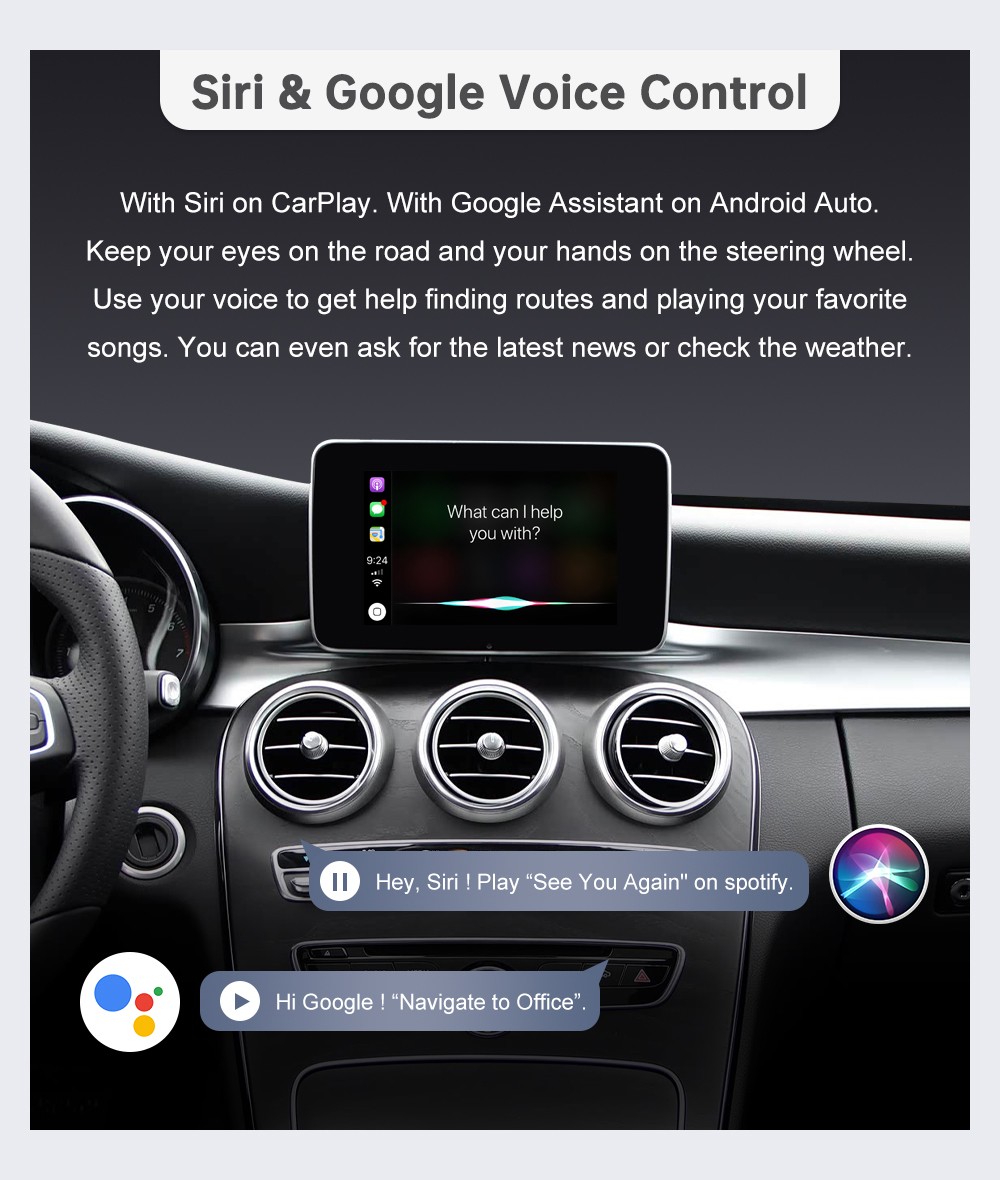 Roadtop Wireless CarPlay Retrofit Kit For Benz W205 C-Class GLC NTG5.0 Module
