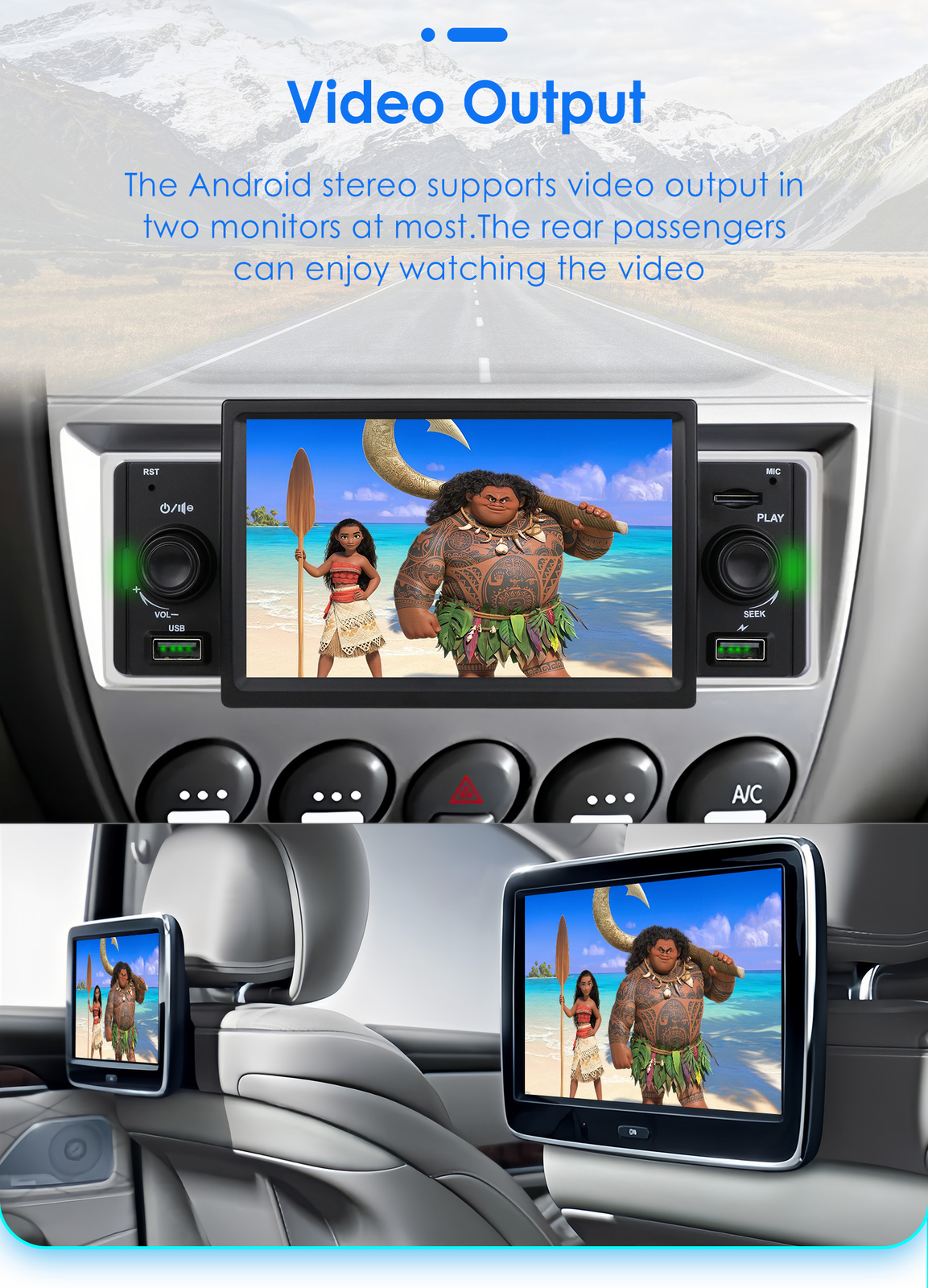 Single 1Din Car Stereo Radio Wireless Apple Carplay 5″ Touch Bluetooth DSP FM AM