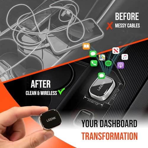 Wireless CarPlay & Android Auto Adapter 2025 Upgrade—Aero-Aluminum Black