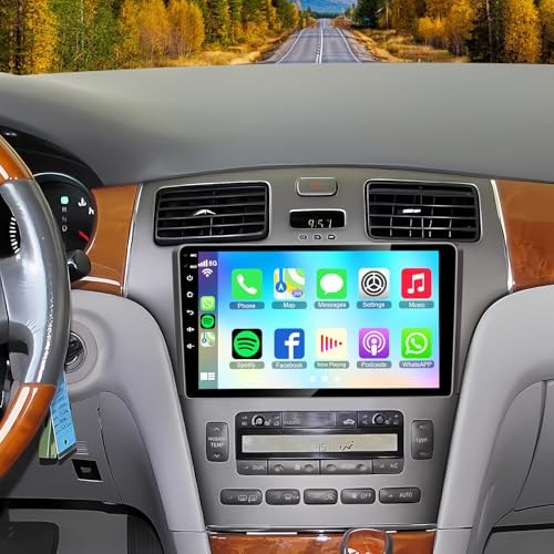 (8Core + 64GB) 9 Inch QLED Touch Screen Car Radio for For Lexus ES250 2001-2006