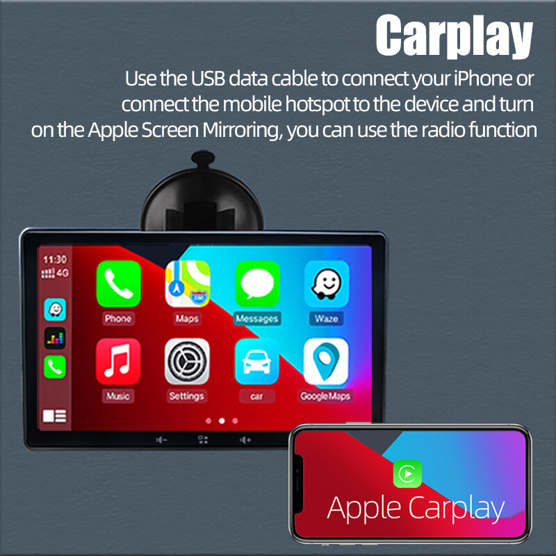 IPS Touchscreen CarPlay Portable Car Radio Stereo Universal 7 inch Android Auto