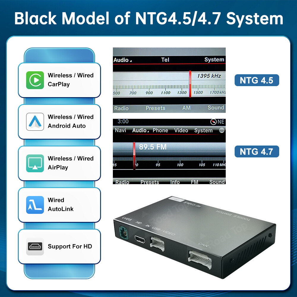 Wireless CarPlay Android Auto Module For Mercedes Benz E350 E250 W212 Coupe W207