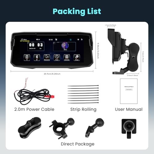 6.86 inch Motorcycle Carplay Screen GPS Navigation System with Wireless