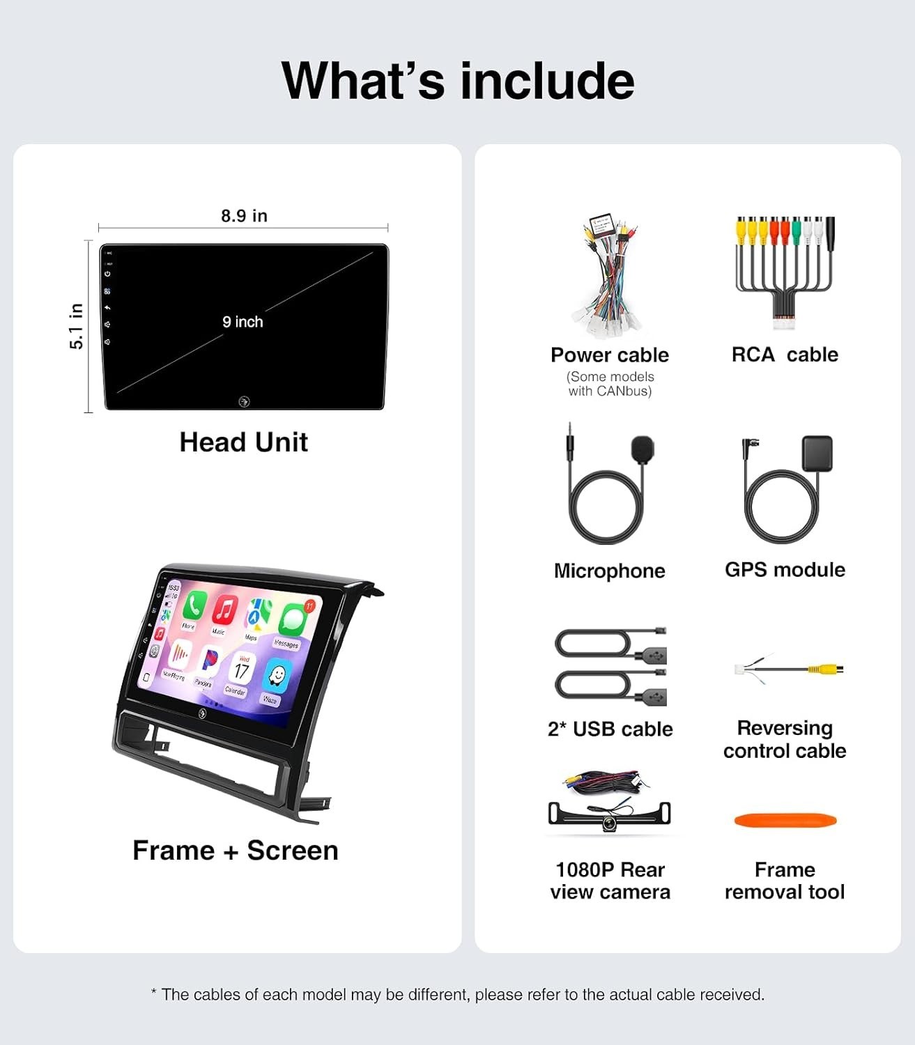 9″ 4+64G Android Auto Carplay Stereo for Toyota Tacoma 2005-2015; Free Camera