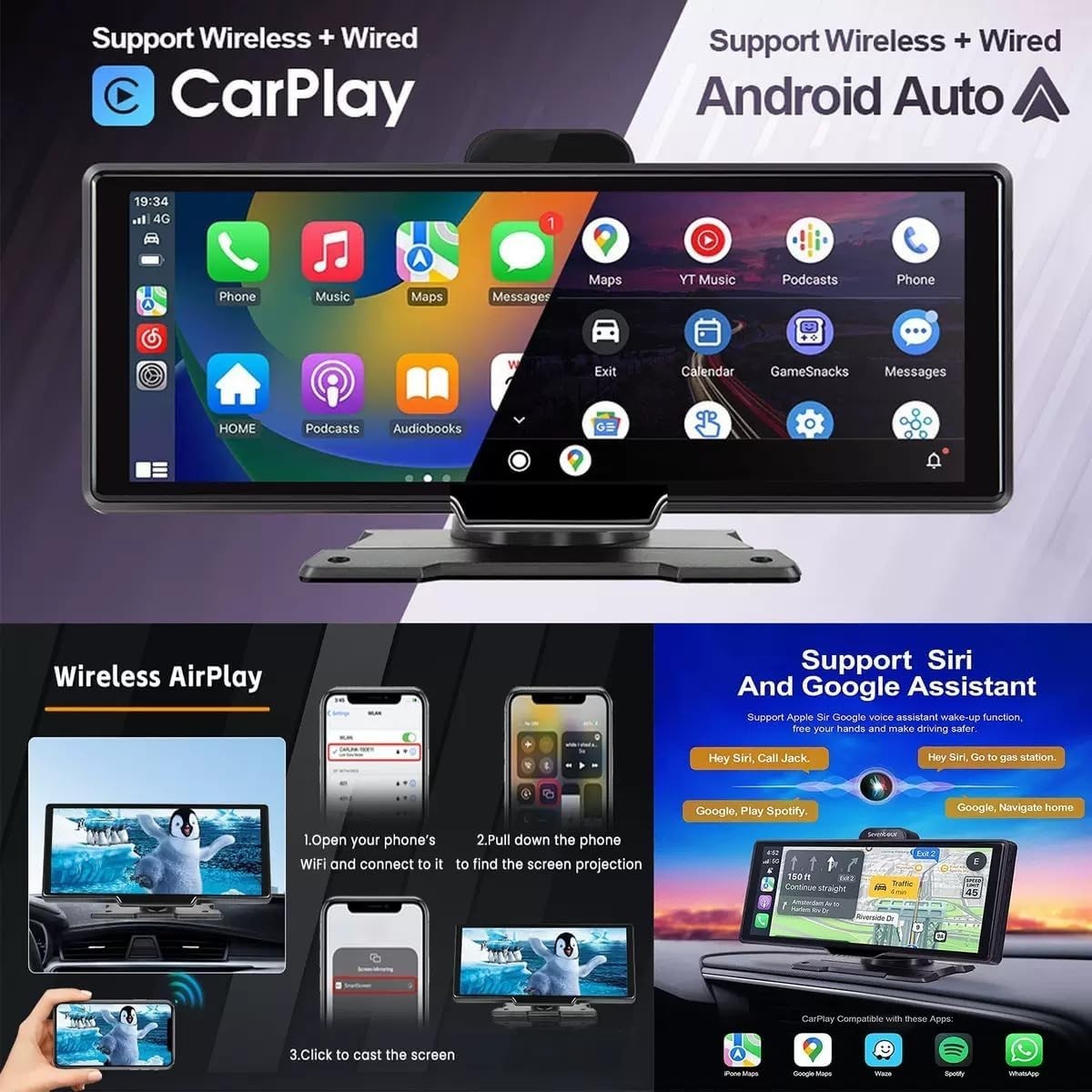 10.26” Bluetooth Car Audio Screen with Mirror Link & Enhanced Sound Options