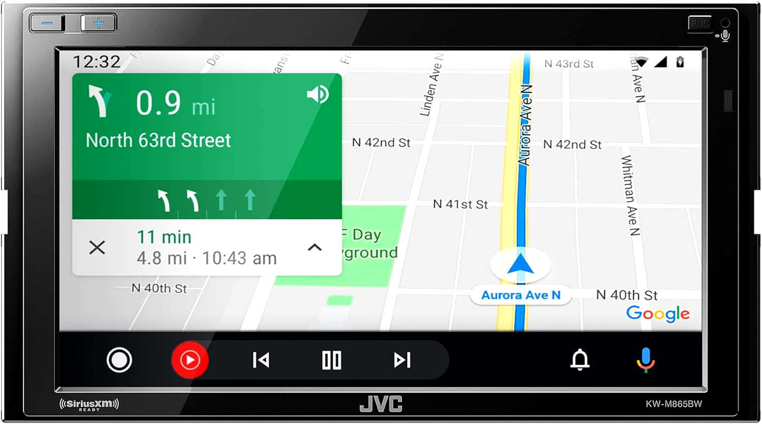 JVC KW-M865BW Built in Wi-Fi for Wireless CarPlay Android Auto, 6.8″ LCD Touchsc