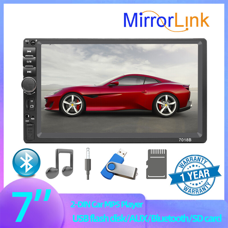 7″ 2 Din Touch Screen Car Radio Bluetooth Head Unit Stereo AUX/usb FM MP5 Player