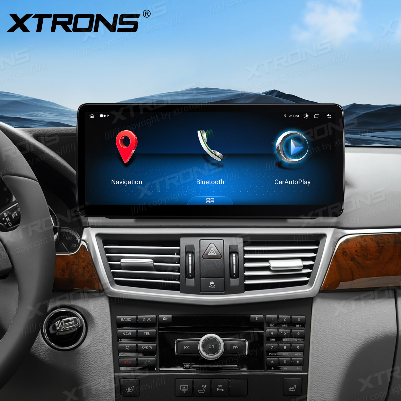 12.3″ HD Android 14 Retrofit Car Stereo Navi For Benz E-Class S212 W212 NTG4.0