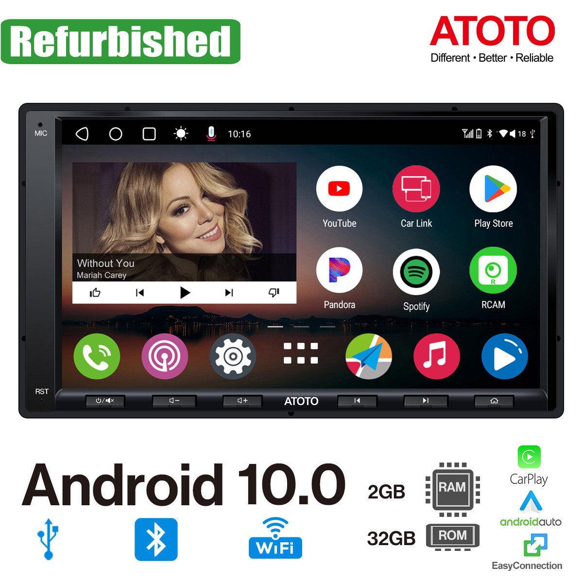 ATOTO A6 PF 7in Car Stereo 2Din in Dash Navigation Android Auto/Wireless CarPlay